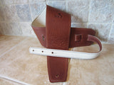 4 Inch Wide Acorn Leather Guitar Straps