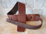2.5 Inch Wide Acorn Leather Guitar Straps: