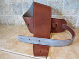 4 Inch Wide Acorn Leather Guitar Straps