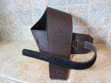 4 Inch Wide Chocolate Leather Guitar Straps