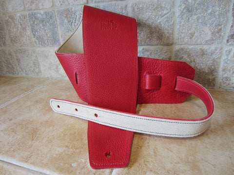 4 Inch Wide Rossa Leather Guitar Straps