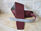 4 Inch Wide Wine Leather Guitar Straps